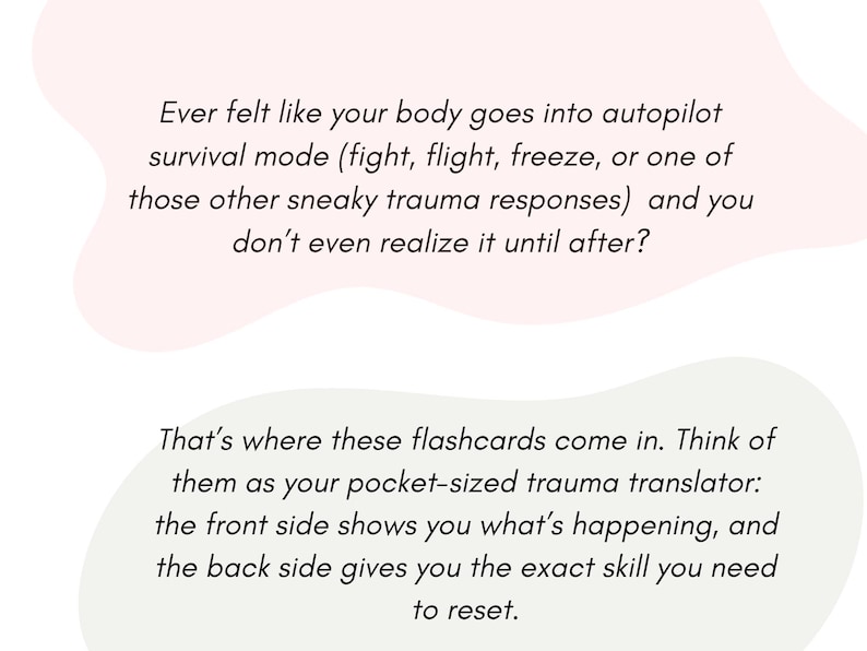 Trauma Coping Skills Cards, Trauma Responses, Trauma Therapy Tools ...