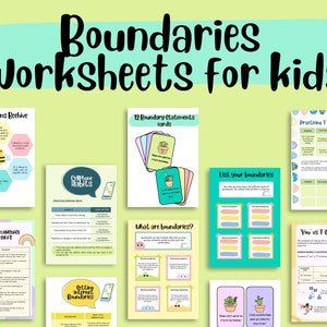 Boundaries Worksheets Therapy for Kids and Teens Mental Health - Etsy