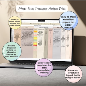 OCD Tracker Google Sheets, Obsessive Compulsive Disorder Worksheets ERP