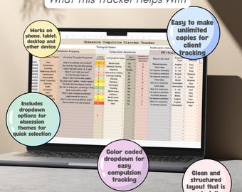 OCD Tracker Google Sheets, Obsessive Compulsive Disorder Worksheets ERP