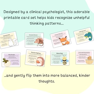 Cognitive Distortion Cards for Kids CBT Cards Activities Cognitive ...