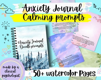 Anxiety journal printable social anxiety worksheets cards anxiety journal pdf workbook anxiety relief word notebook anxiety mindset