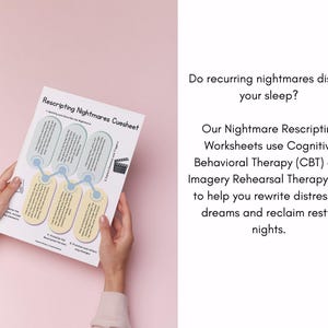 Nightmare Rescripting Worksheets, Imagery Rehearsal Therapy Nightmare ...