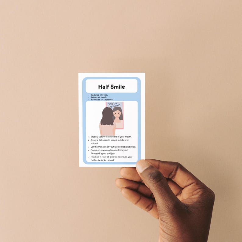 DBT skills cards, DBT flashcards, Dialectical behavior therapy, DBT cards, dbt printable, dbt cheat sheet, dbt coping skills, dbt worksheets afbeelding 6