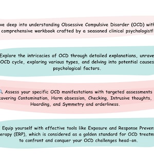 OCD worksheets, OCD workbook, ERP exposure and response prevention, ocd journal, ocd kids, image 4