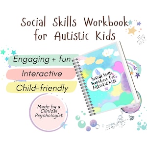 Autism book for kids social skills communication autism workbook awareness autism therapy worksheets autism activities notebook autism print