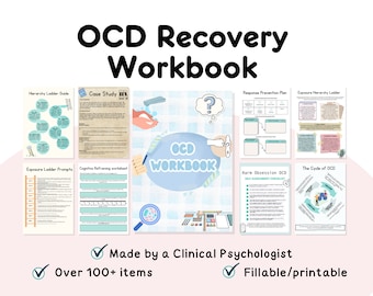 OCD worksheets, OCD workbook, ERP exposure and response prevention, ocd journal, ocd kids,