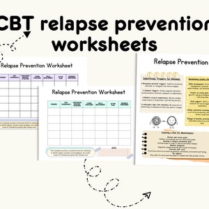 CBT bundle CBT worksheets cognitive behavior therapy cognitive distortion cards CBT workbook cbt journal cognitive behavioral therapy image 2