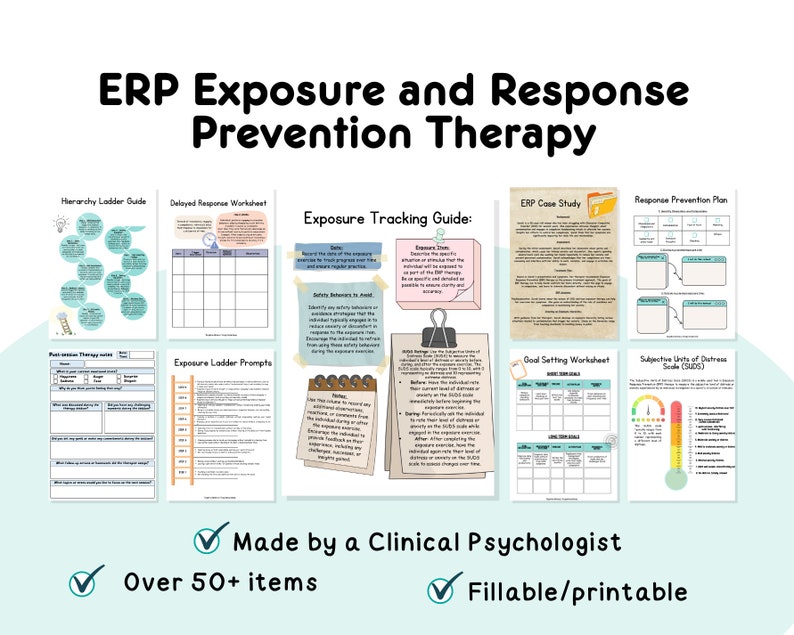 ERP worksheets exposure and response prevention therapy