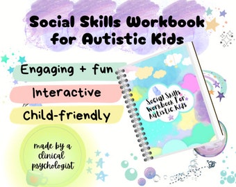 Autism book for kids social skills communication autism workbook awareness autism therapy worksheets autism activities notebook autism print