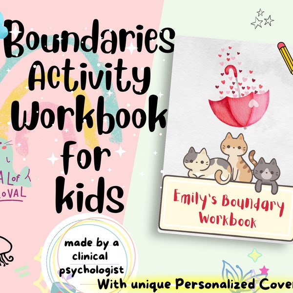 Boundaries worksheets therapy for kids and teens mental health workbook printable boundaries workbook