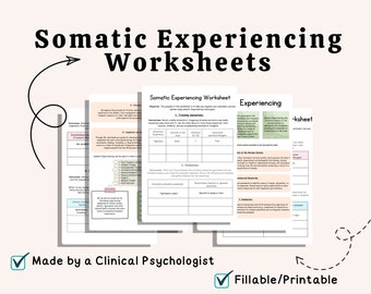 Somatic experiencing Worksheets, Somatic therapy, Somatic psychotherapy, Somatic healing