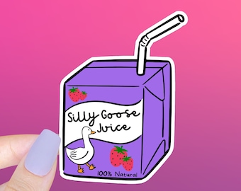 Silly Goose Juice Box Sticker – Funny Sarcastic Die Cut