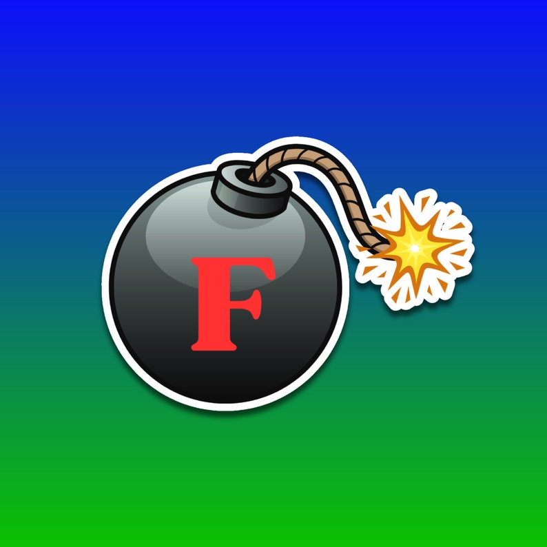 Mini F-Bomb Sticker, Funny Gag Gift, Waterproof Vinyl Decal image 3