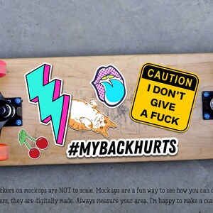 Mini F-Bomb Sticker, Funny Gag Gift, Waterproof Vinyl Decal image 7