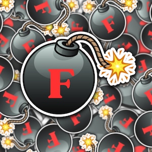 Mini F-Bomb Sticker, Funny Gag Gift, Waterproof Vinyl Decal image 1