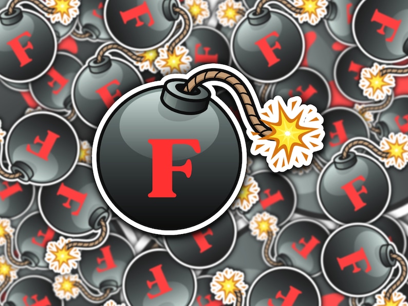 Mini F-Bomb Sticker, Funny Gag Gift, Waterproof Vinyl Decal image 1
