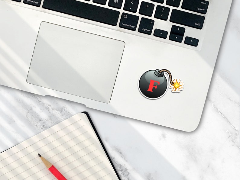 Mini F-Bomb Sticker, Funny Gag Gift, Waterproof Vinyl Decal image 5