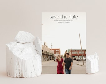 DIY Save the Date Template | Modern Save the Date | Editable Save the Date | Save the Date Photo Template | Digital Instant Download | Dayna