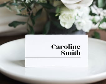 DIY Place Card Template | Modern Wedding Place Card | Custom Wedding Place Card | Customizable Editable Print at Home Download | Chloe