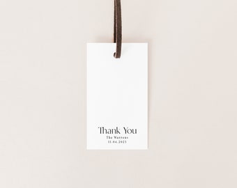 Simple Minimalist Wedding Wedding Gift Tag| DIY Wedding Thank You Card | Customizable Editable Party Favor Tag | Digital Download | Dayna