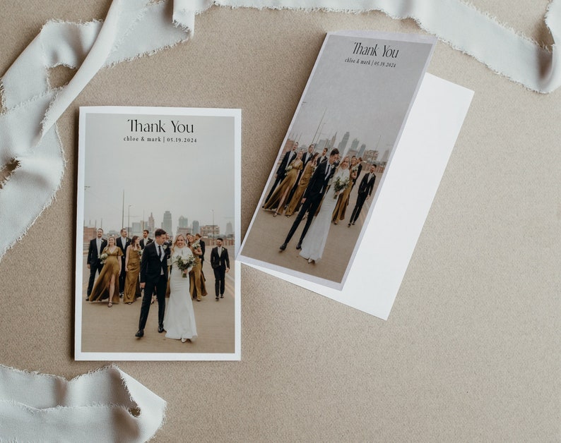 DIY Thank You Card Template Modern Wedding Thank You Card Editable ...