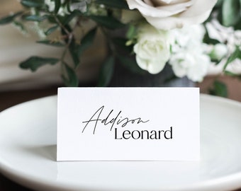 Place Card Template | Modern Wedding Place Card | Custom Wedding Place Card