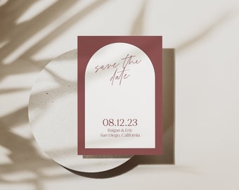 DIY Save the Date Template with Photo | Boho Save the Date | Editable Save the Date | Save the Date Photo Template | Instant Download