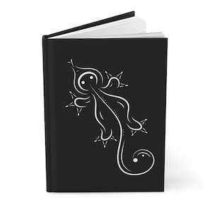 Black Reptile Line Art Journal, Hardcover Journal for Nature Lovers, Reptile Enthusiasts, Minimalist Notebook
