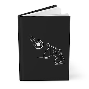 Black Hardcover Journal, Matte Notebook for Soccer Enthusiasts, Sports Diary, Football Journal, Athlete Gift, Soccer Lover