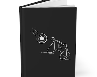 Soccer Journal: Cuaderno negro mate para aficionados al deporte