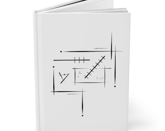 Inbunden journal: Abstrakt linjekonst
