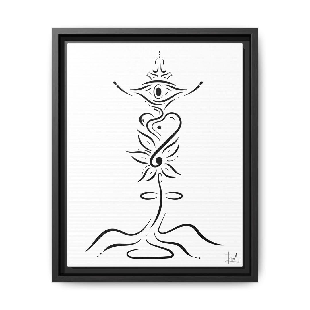 Chakras Line Art Print: Minimalist Framed Canvas - Etsy
