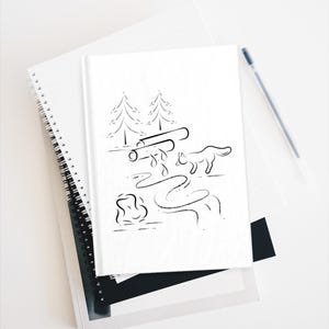 Minimalistyczny szkicownik leśny, dziennik przyrodniczy, notatnik inspiracji na świeżym powietrzu, rysunek dzikiej przyrody, sztuka leśna
