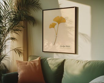 Vintage Ginkgo Leaf Print: Botanical Wall Art (Digital Download)