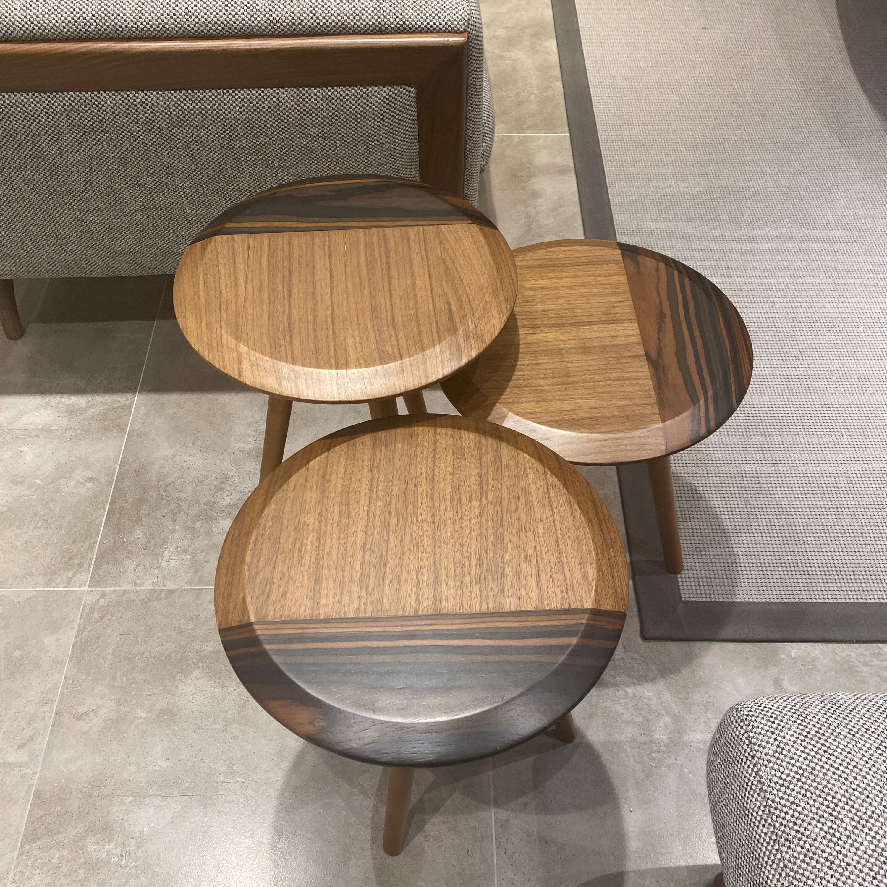 Wooden Nesting Table Set of 3 Mid Century Modern Nesting Etsy