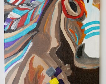 Original War Horse Variation - Acrylic Painting on Canvas