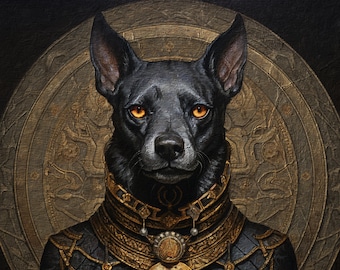 Custom Royal Pet Portrait: Renaissance Style Dog or Cat Art