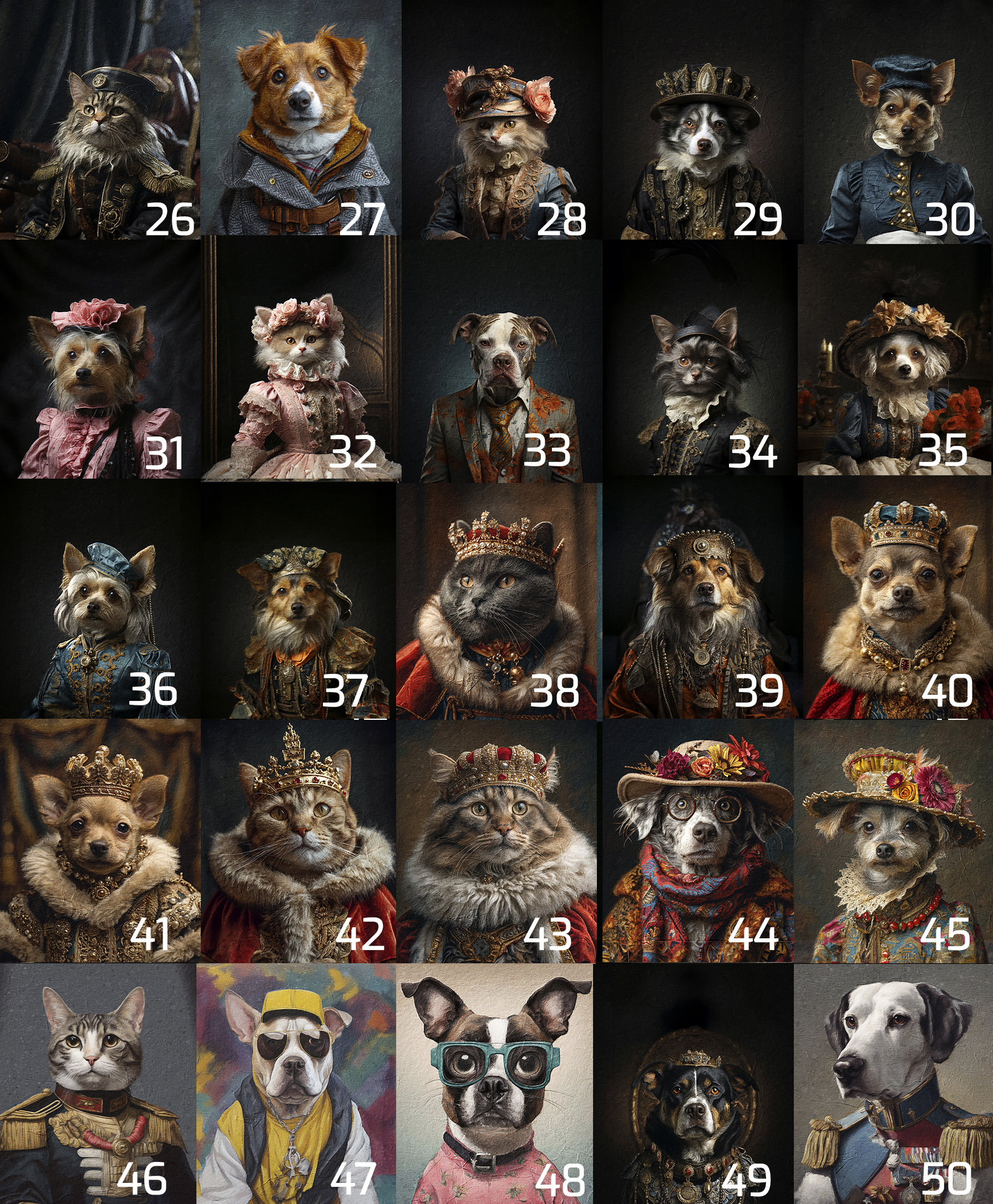 King and Queen Pet Portrait,history Pet Portrait,regal Pet Portrait,pet