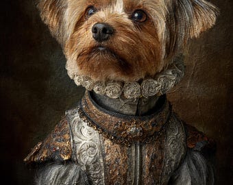 Noble Portrait – Custom Pet in Renaissance Armor Suit