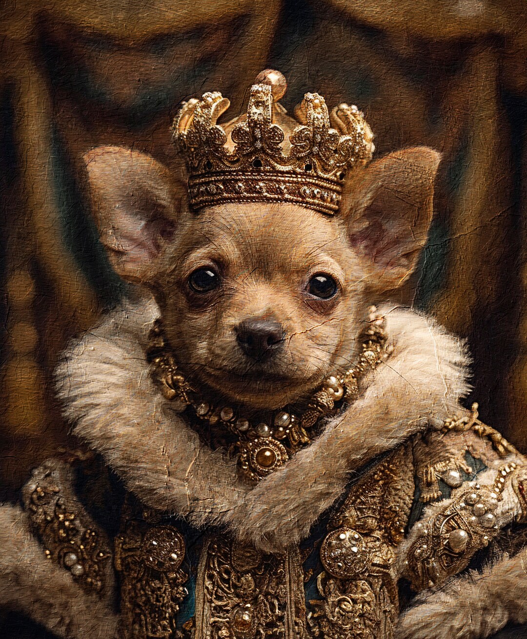 Custom Royal Pet Portrait: Regal King or Queen Art - Etsy