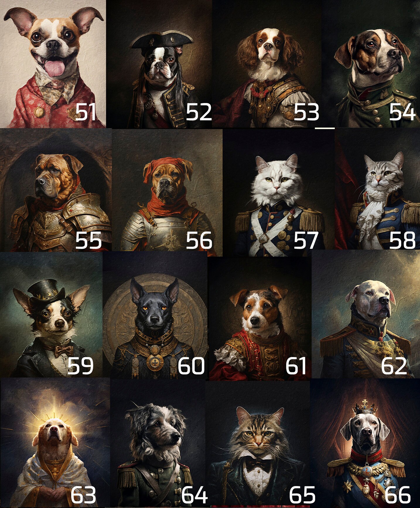 King and Queen Pet Portrait,history Pet Portrait,regal Pet Portrait,pet