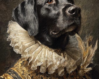 Renaissance Pet Portrait: Custom Royal Dog or Cat Art