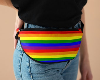 Wild Rainbow Fanny Pack, Festival Bum Bag, Belt Bag