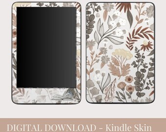 DIGITAL DOWNLOAD - Kindle Skin, Kindle Cover, Light Floral