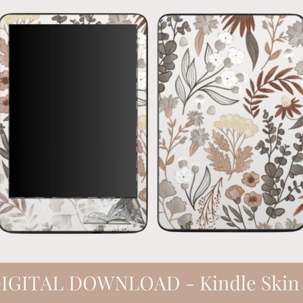 DIGITAL DOWNLOAD - Kindle Skin, Kindle Cover, Light Floral
