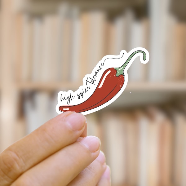 High Spice Tolerance Glossy Book Sticker | Romance Book Reader | Smut Reader Sticker | Bookish Merch | Reader Gift