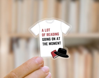 A Lot of Reading Going On Reader Sticker