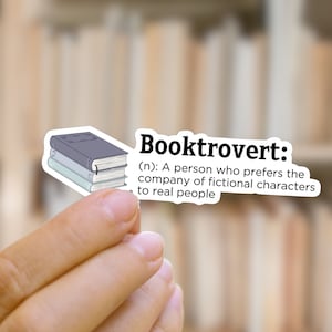 Booktrovert Sticker: Book Lover Vinyl Decal