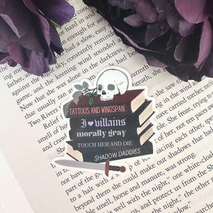 Dark Romance Book Stack Book Sticker | Romance Reader | Smut Reader | bookish Merch | Reader Gift | Bookish Sticker